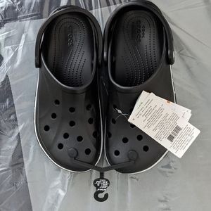 Crocs Bayaband Clogs Black/White (Men's 7/Women's 9)